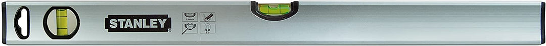 Stanley Wasserwaage Klassik (120 cm Länge, magnetisch, schlagfeste Blocklibelle, grosse Seitenlibell