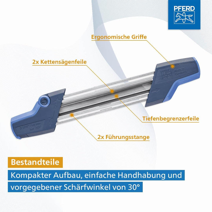 PFERD 17301 Kettensägeschärfgerät CHAIN SHARP CS-X, Feilen-ø 4,8 mm, 11098048 – Sägezahn und Tiefenb