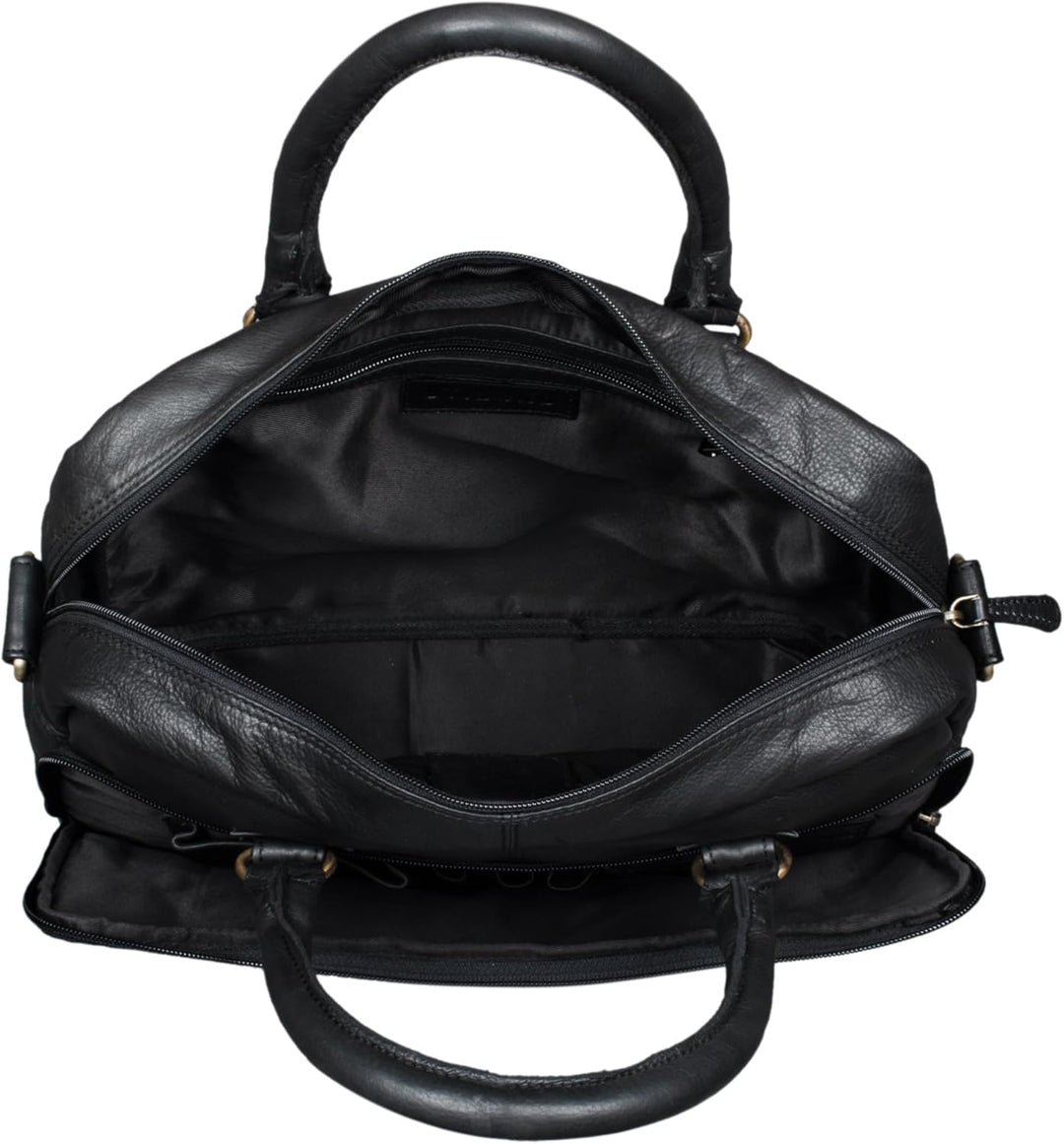 STILORD 'Adam' Vintage Laptoptasche 13,3 Zoll Leder für MacBook Air Pro Henkeltasche Umhängetasche g