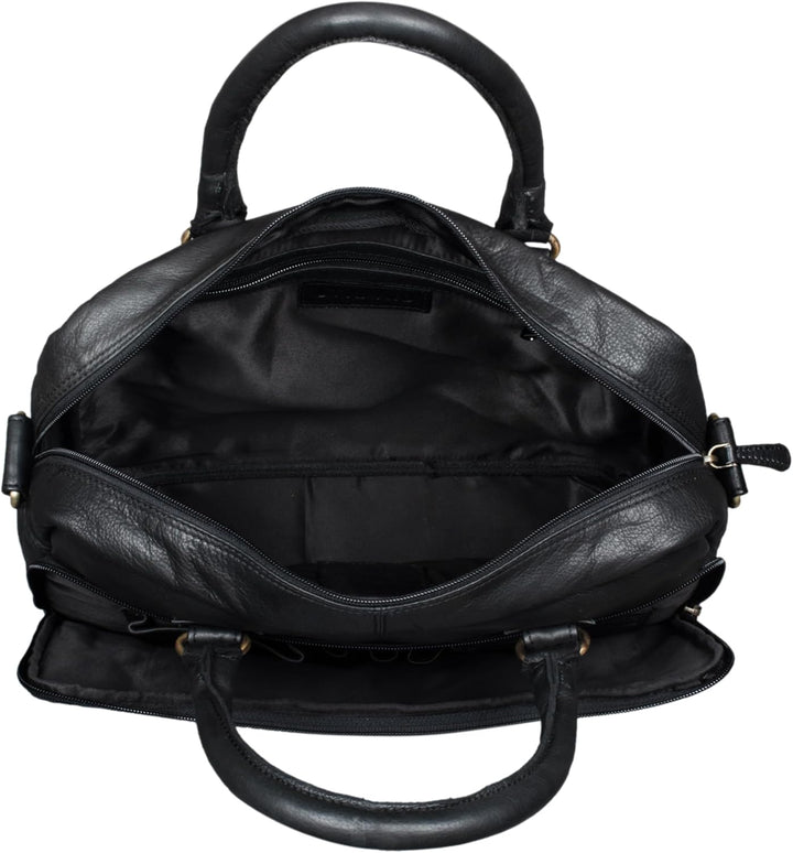 STILORD 'Adam' Vintage Laptoptasche 13,3 Zoll Leder für MacBook Air Pro Henkeltasche Umhängetasche g