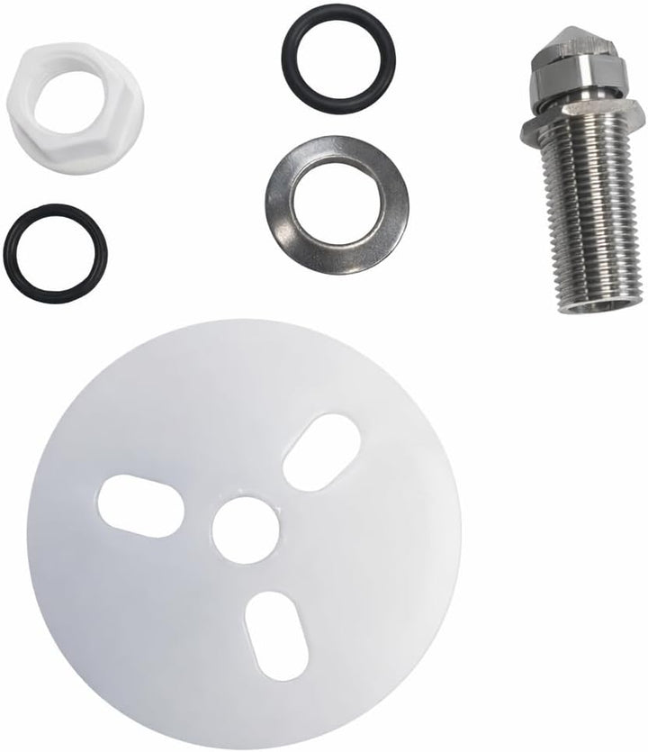 Gläserdusche mit 1/2" Gewinde für Tropfbleche zum Einlassen Edelstahlgewinde