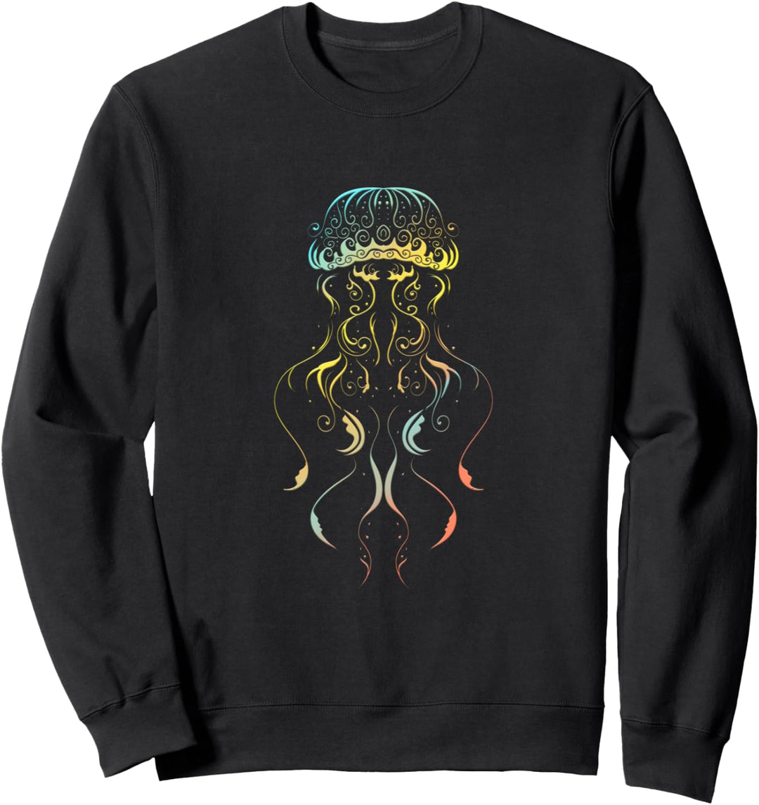 Qualle Mandala Meduse Ozeanologen Taucher Quallen Sweatshirt