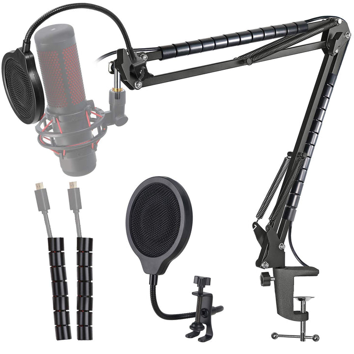 HyperX QuadCast Mikrofonarm mit Popschutz - HyperX QuadCast S Mikrofon Arm und 3-lagiger Windschutz