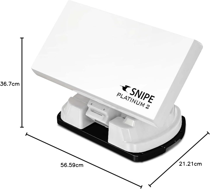 Selfsat Snipe Platinum 2 - Single - Vollautomatische Satellitenantenne, Campingantenne mit BT Fernbe