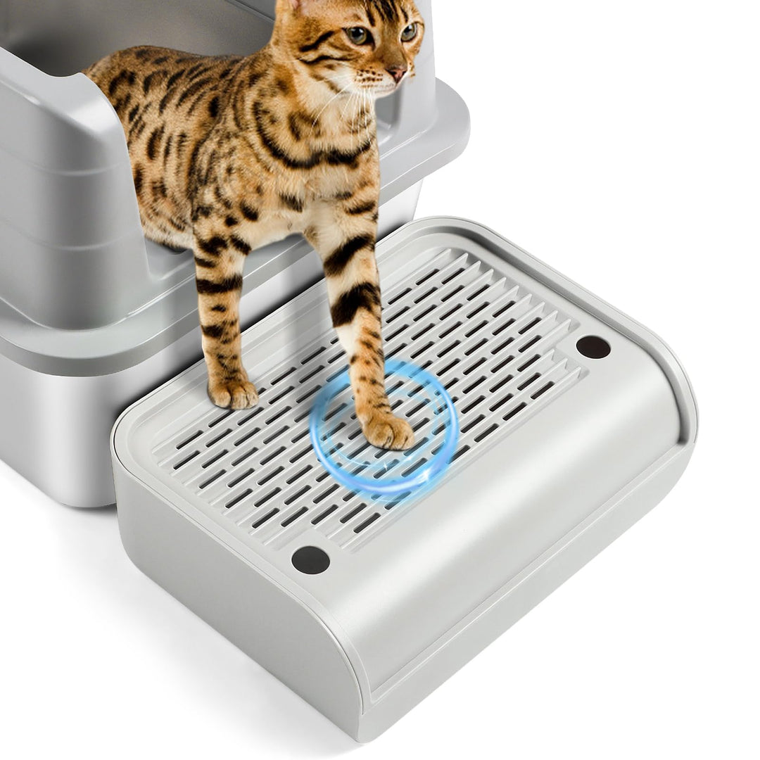Katzentoilette, Katzenrampe/Treppe/Katzenfänger mit Filterfunktion, leicht zu reinigen, Filterpedal