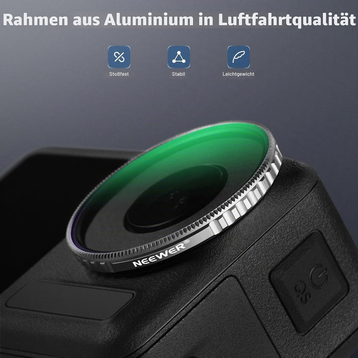 NEEWER 6er Pack ND Filter Set Kompatibel mit DJI Osmo Action 5 Pro/Action 4, Mehrfachbeschichtetes H