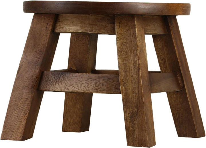 ART-CRAFT KH073 Kinderhocker Holz Schemel mit Motiv Bär bemalt und beschnitzt extra grosse Sitzfläch