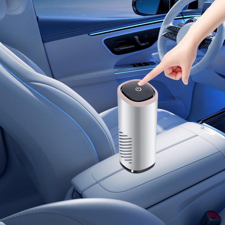 Luftreiniger mit HEPA Filter & Aktivkohlefilter, Air Purifier Tragbarer Luftfilter Gegen Rauch Gerüc