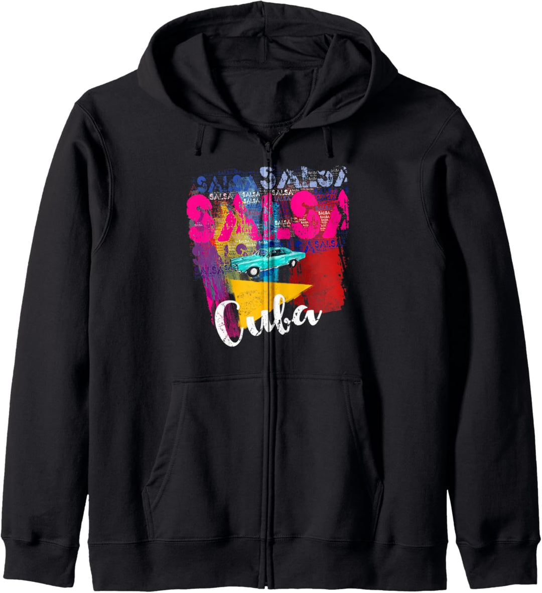 Salsa Cuba Kuba Flagge Kapuzenjacke