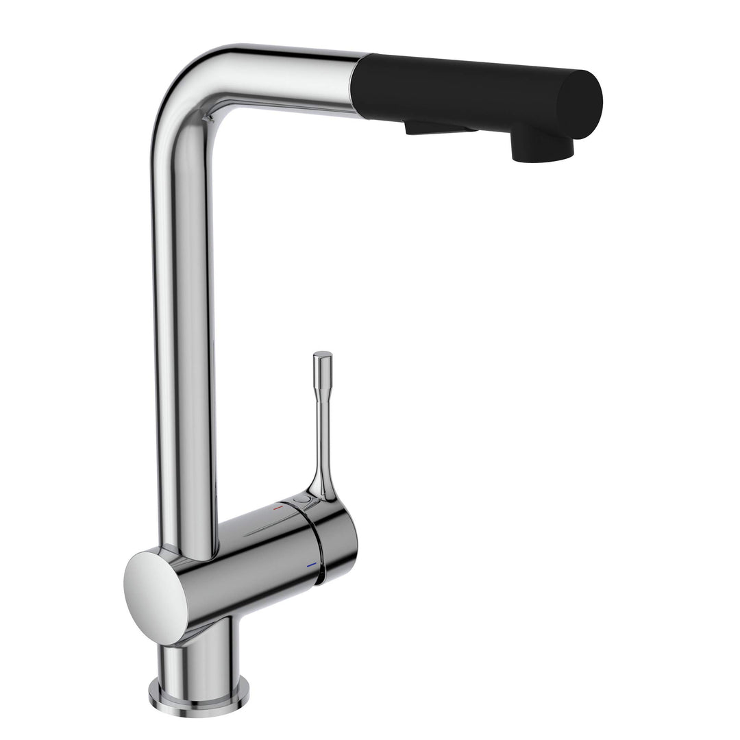 Ideal Standard BC178AA Ceralook Küchenarmatur hoher Auslauf Ausziehbare Handbrause mit 2