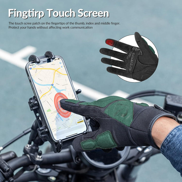 ROCKBROS Motorradhandschuhe Herren Motorrad Handschuhe Winddichte Touchscreen Radsporthandschuhe Atm