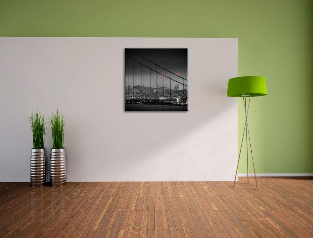 Pixxprint Skyline von San Francisco als Leinwandbild/Grösse: 70x70 cm/Wandbild/Kunstdruck/fertig bes