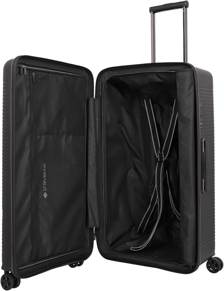 Travelite 4-Rad Koffer Set 2 teilig Grössen L/M, Gepäck Serie Roomer: Hartschalen Trolleys mit TSA K