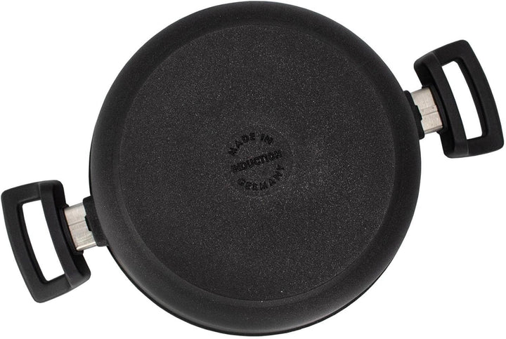 Eurloux Guss-Kasserolle Induktion Set &amp; Deckel Ø24 cm - Universal Bratenkasserolle 3 Liter mit Besch