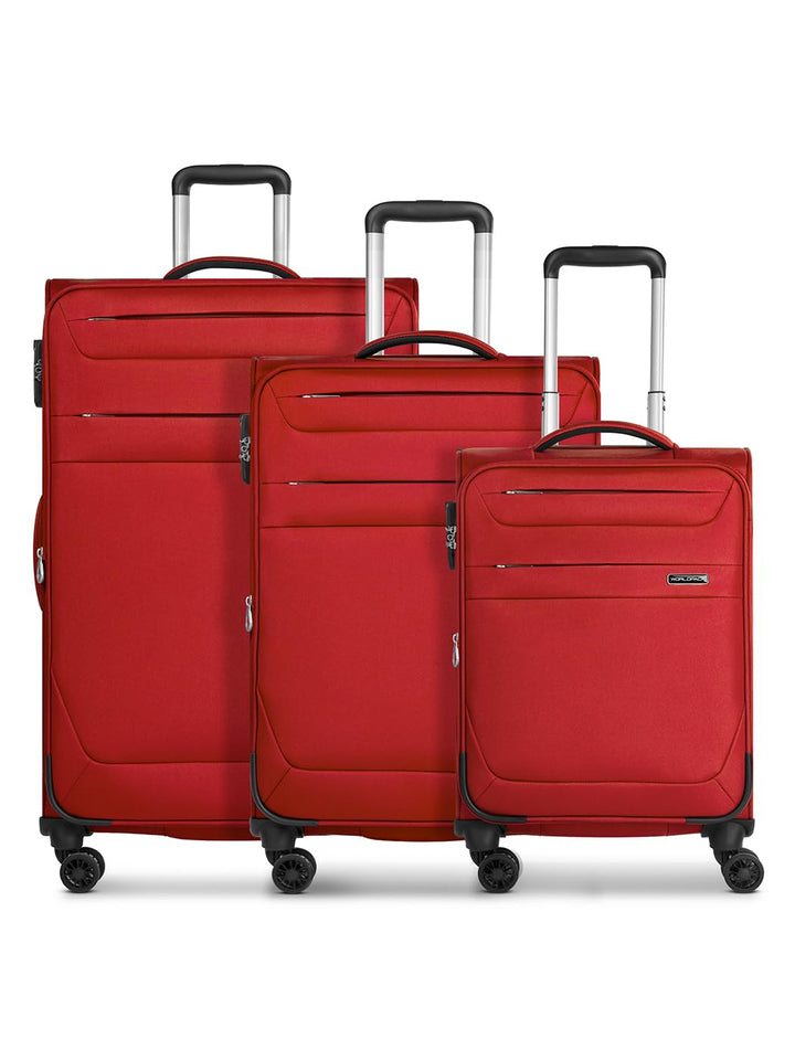 Weichgepäck Koffer-Set 3-teilig | Reise-Trolleys aus hochwertigem, robustem Polyester Material | für