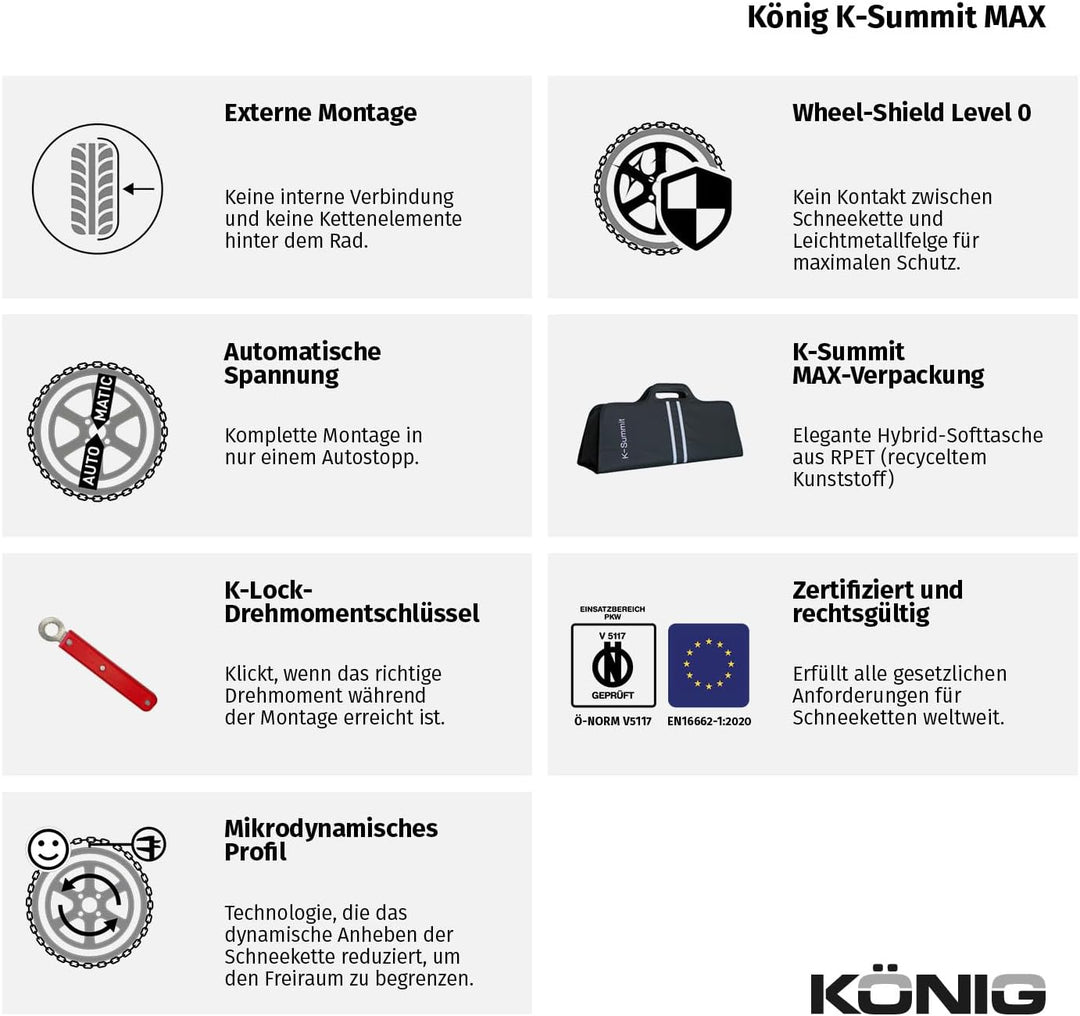 KÖNIG K-SUMMIT MAX K44 - Schneeketten, K44