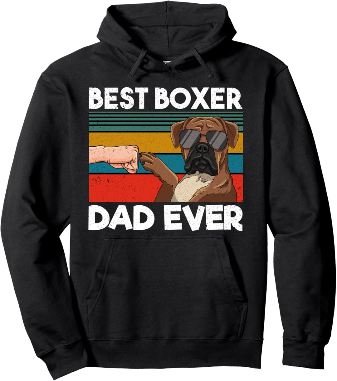 Bester Boxer Dad Ever Dog Dad Dad Fist Bump Pullover Hoodie