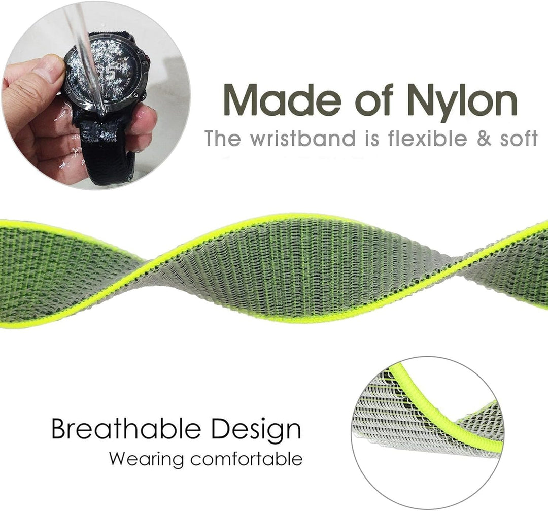 YOOSIDE 22mm Loop Nylon Armband für Garmin Fenix 8 47mm / epix Pro 47mm / Instinct 3 45mm/Fenix 7/6/