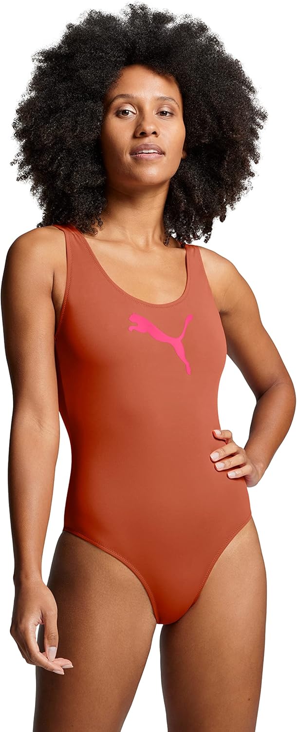 PUMA Damen Swimsuit Badebekleidung, Chili Powder