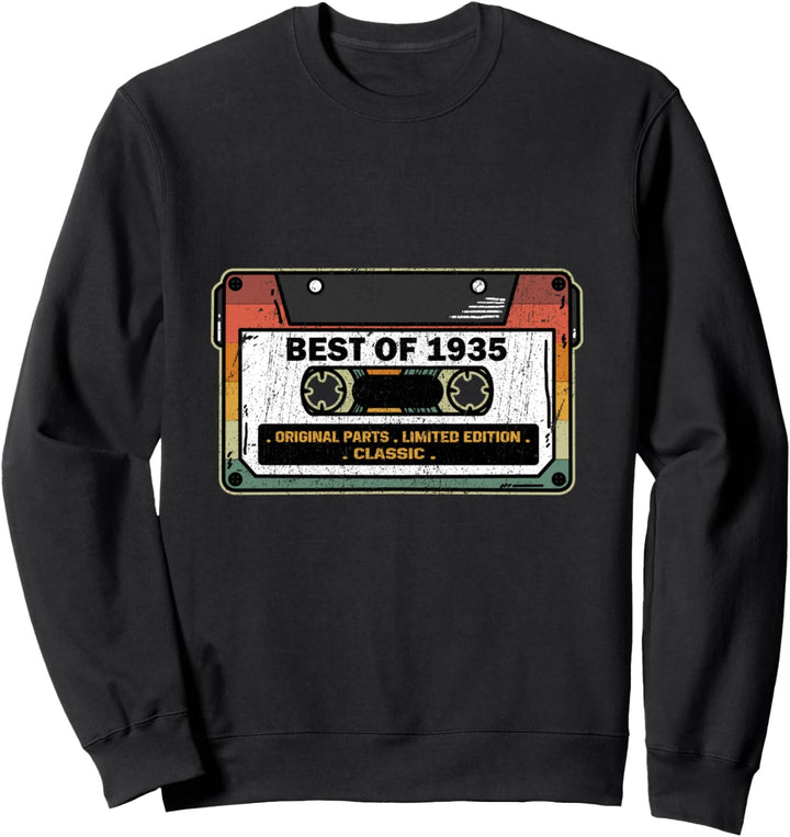 Vintage Best Of 1935 Kassette 86 Jahre 86. Geburtstag Sweatshirt