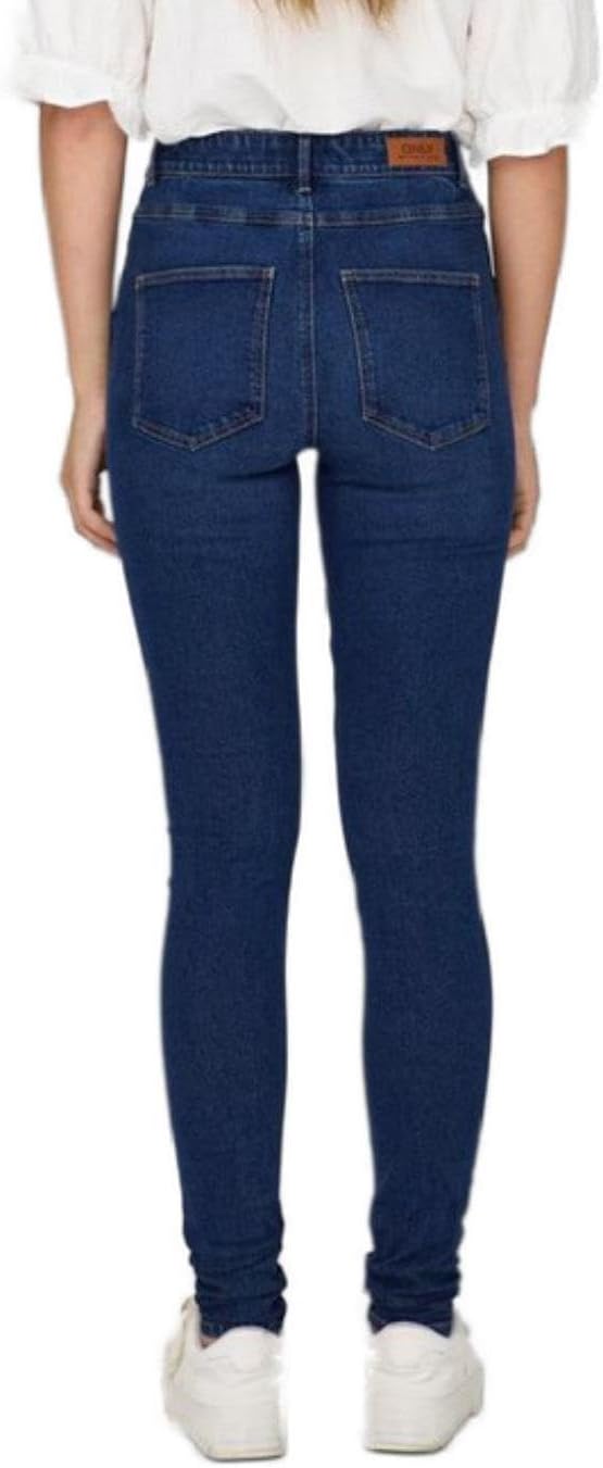 NAME IT Damen Onldruna Hw Skinny Dnm Pimbox 27W / 30L Dark Medium Blue Denim, 27W / 30L Dark Medium