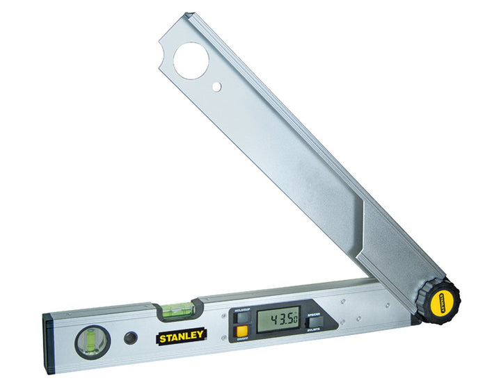 Stanley Digitaler Winkelmesser, Wasserwaage (40 cm Schenkellänge, 0°-225° Messbereich, LCD-Anzeige)