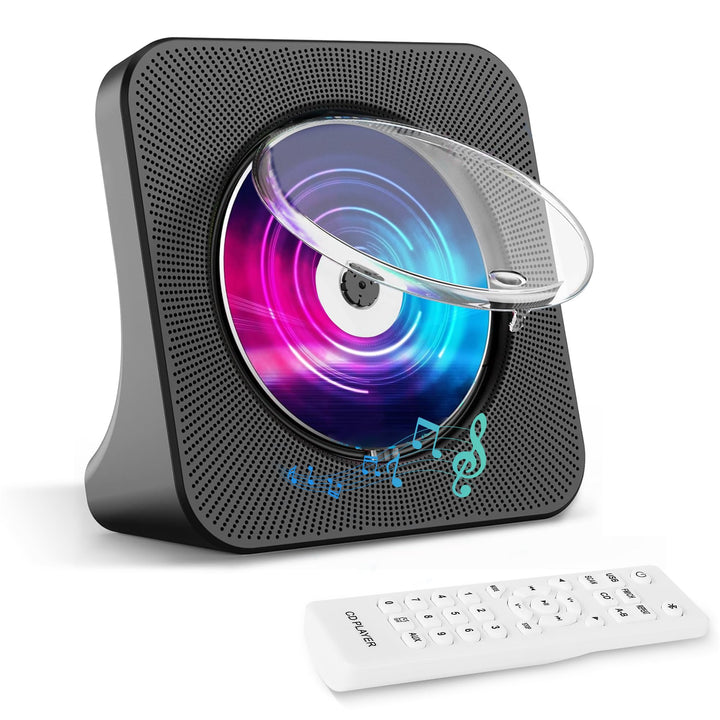 Desktop-CD-Player mit Bluetooth-Sender, tragbarer CD-Player mit Lautsprechern &amp; Timer, Radio-CD-Play