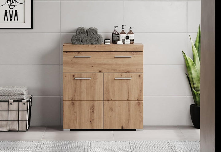 trendteam smart living - Kommode breit - Bad - Amanda - Aufbaumass (BxHxT) 73 x 79 x 31 cm - Farbe A