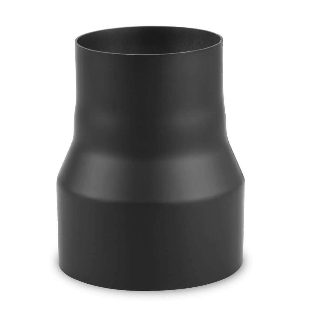 EWO Ofenrohr Reduzierung 150 auf 120 (Schwarz)– Reduzierstück 2mm Stahlblech – Rauchrohranschluss fü