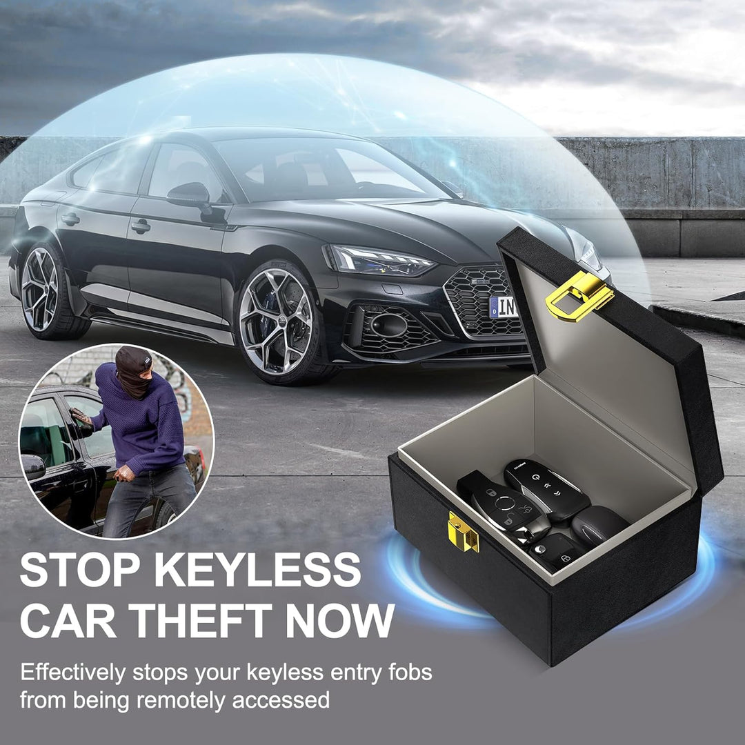 lanpard Keyless Go Schutz Autoschlüssel Box, Keyless Go Schutz Faraday Box für Sicheren Schutz, Kred