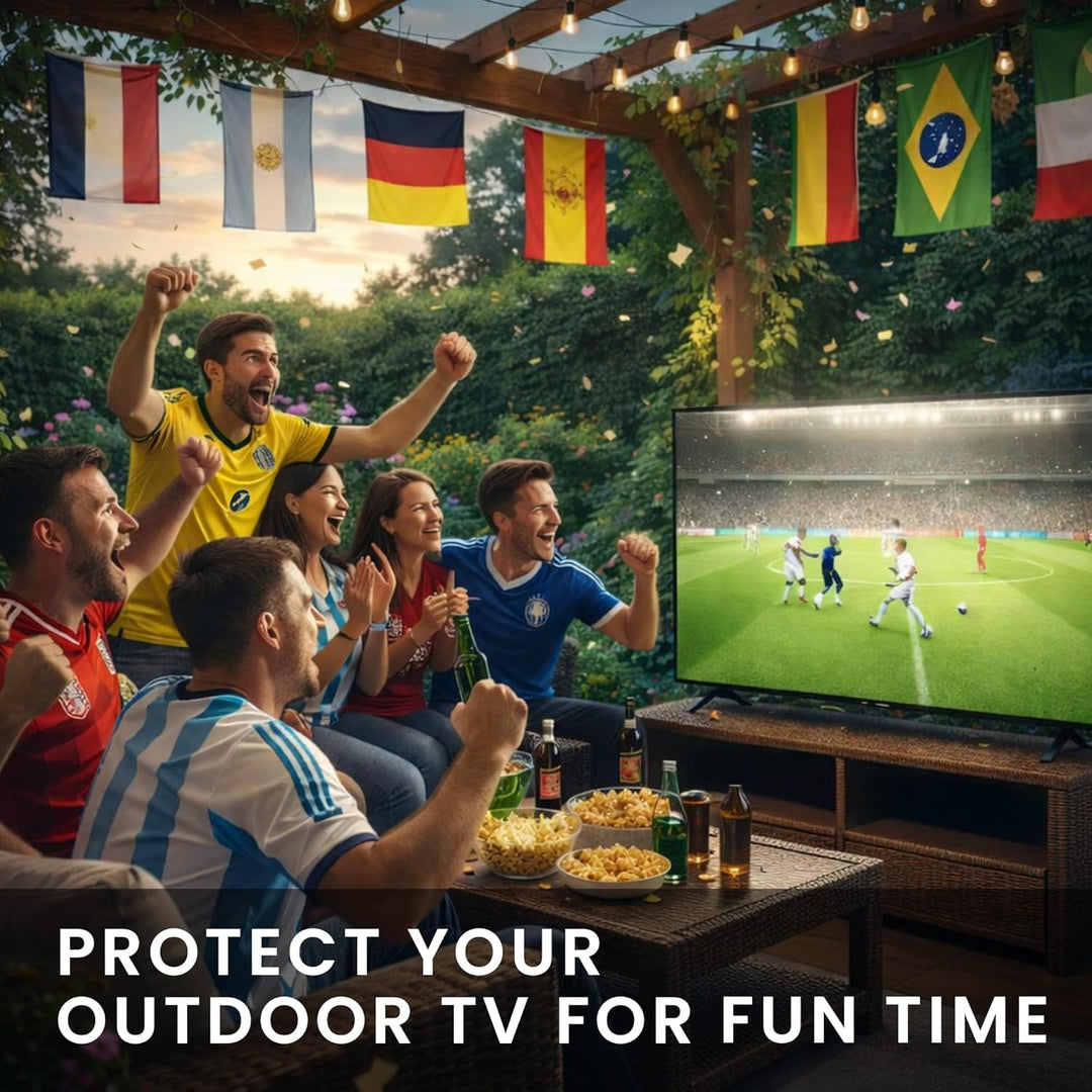 kwmobile 65" TV Outdoor TV Abdeckung - Fernseher Hülle Bildschirmschutz - Schutzhülle wetterfest - S