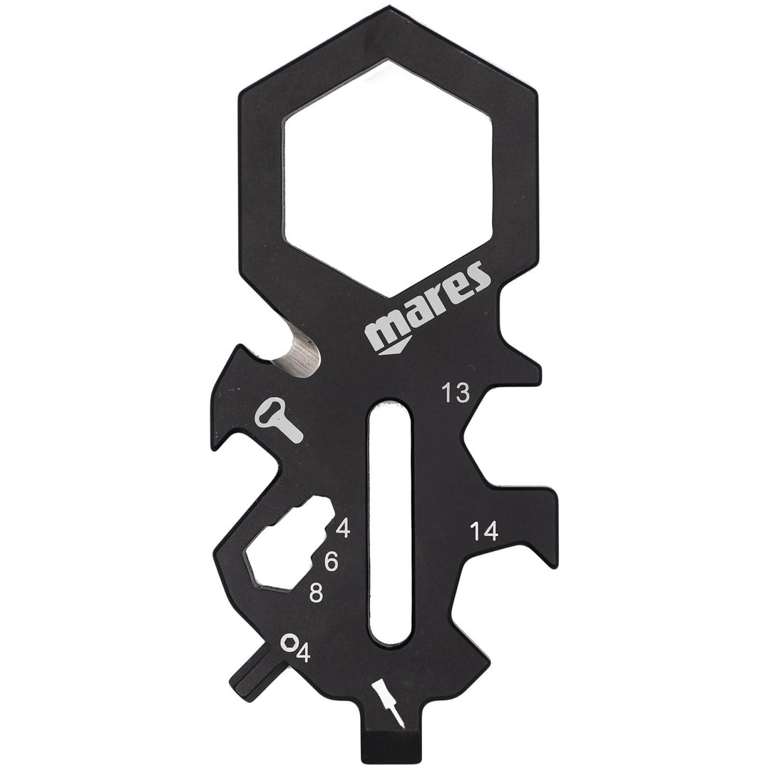 Mares Smarty Mini-Multitool – Tauchen Mehrzweck-Mehrzweckschlüssel, 4 mm Inbusschlüssel, Flaschenöff