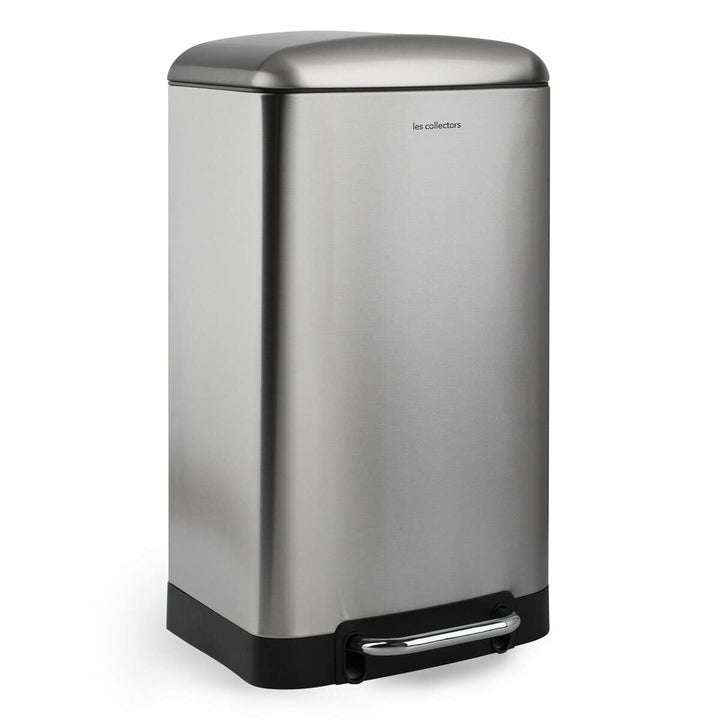 Les Collectors Tret-Mülleimer N°875 / Edelstahl/Silber, 40 L/rechteckig und praktisch, Metall, Silbe