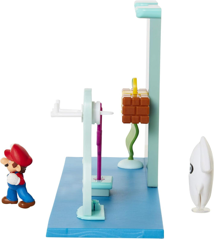 Nintendo Unisex Kinder - inkl. Nintendo Super Mario Spielset Unterwasser Welt inkl 6cm Mario Figur,