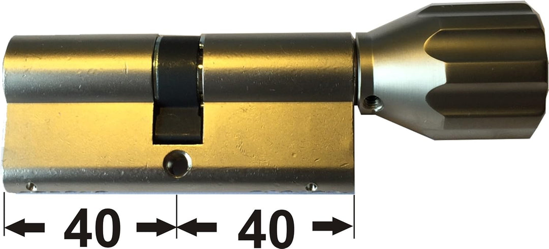 ABUS EC660 ECK660 Profil-Knaufzylinder Länge (a/b) Z40/K40mm (c=80mm) mit 8 Schlüssel, mit Sicherung