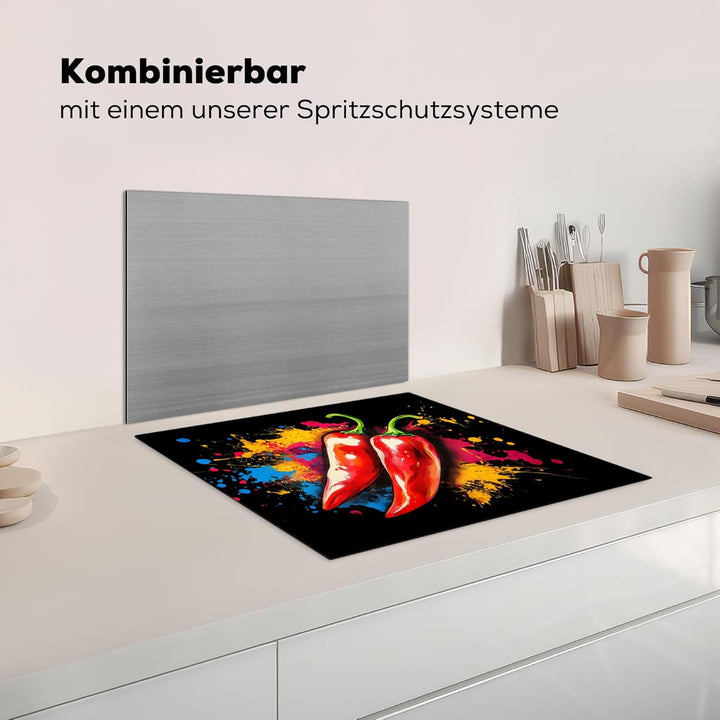 KitchenYeah© Herdabdeckplatte Einteilig 59x51 cm Küche Ceranfeld Abdeckplatte Cerankochfeld Abdeckun