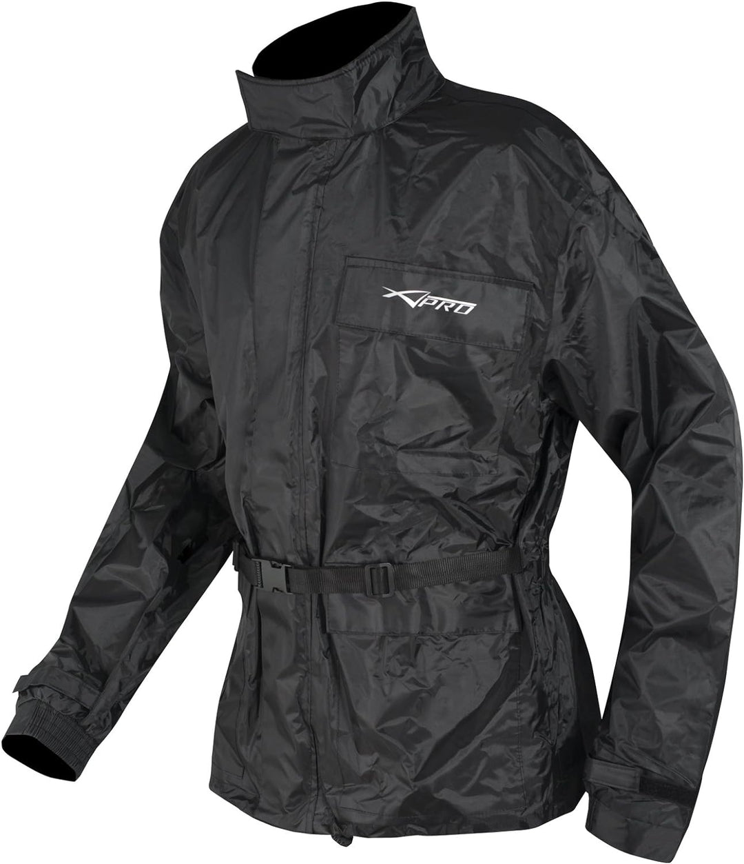 A-Pro Waterproof Motorbike Motorcycle 2 pc Rain Suit Trouser Jacket Scooter 3XL, Schwarz 3XL Schwarz