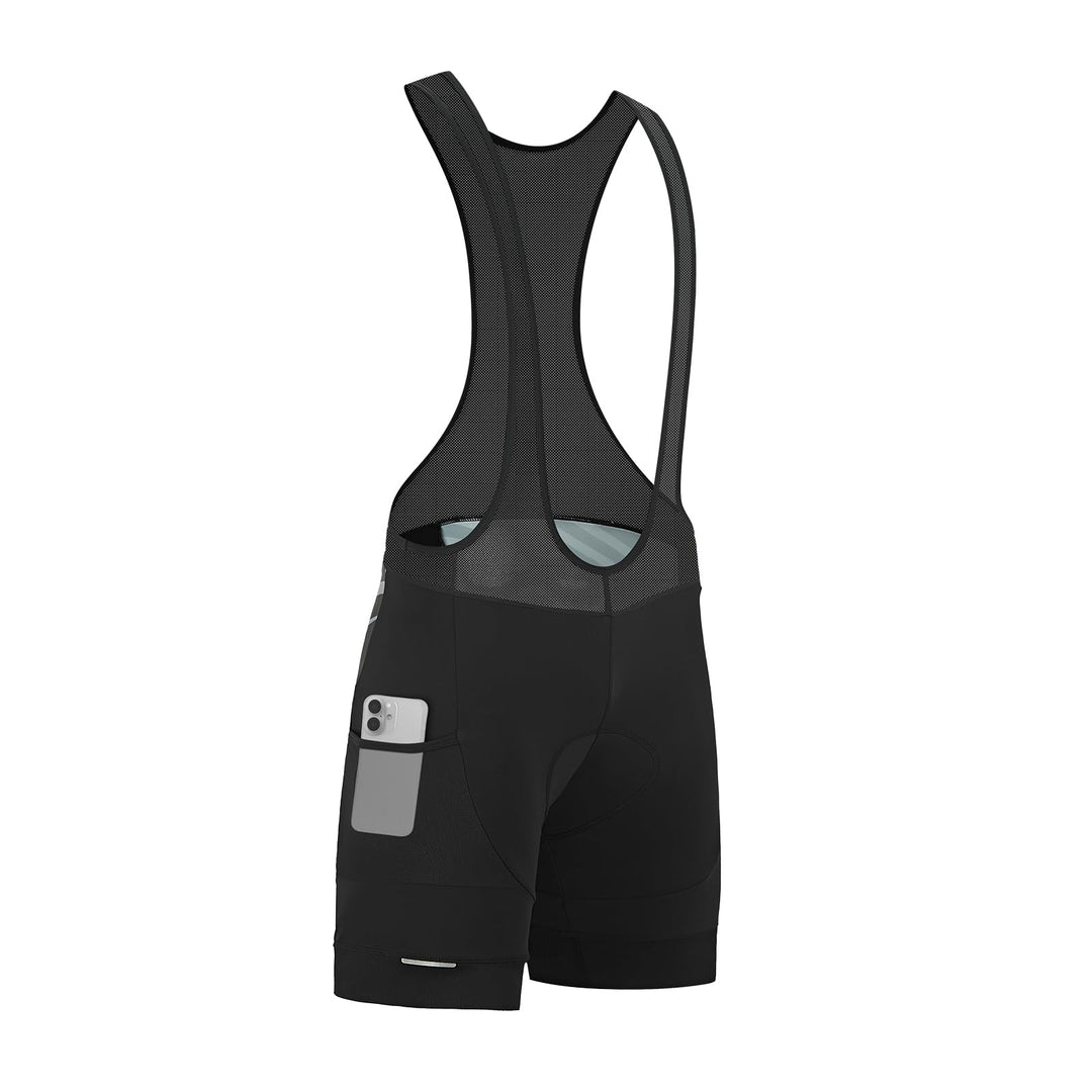 Herren Fahrradhose Kurz Trägerhose Fahrrad mit Sitzpolster Radhose Radlerhose, S