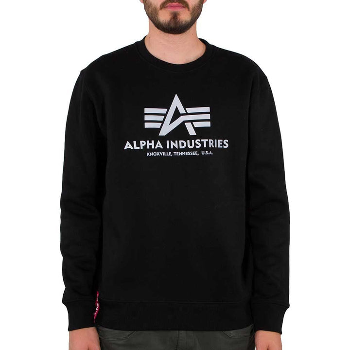 ALPHA INDUSTRIES Herren Basic Sweater Reflective Print Sweatshirt für Herren Sweatshirt (1er Pack) S