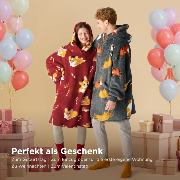 BEDSURE Hoodie Decke mit Ärmeln - Kuschelpullover als Geschenke für Frauen - Kuscheldecke mit Ärmeln
