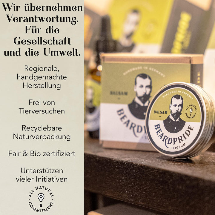 BEARDPRIDE Bartbalsam Männer - Das Original Bart Balsam aus dem Barbershop - Unser Beard Balm basier