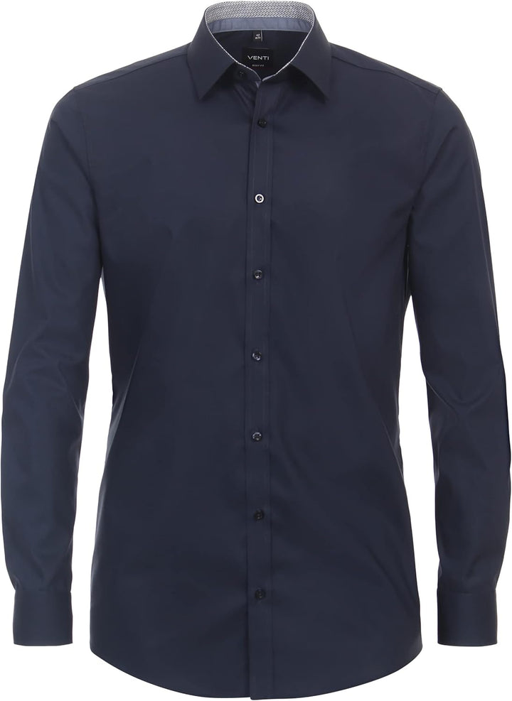 Venti - Body Fit - Herren Langarm Hemd (134024500), Grösse:36, Farbe:Blau (116)