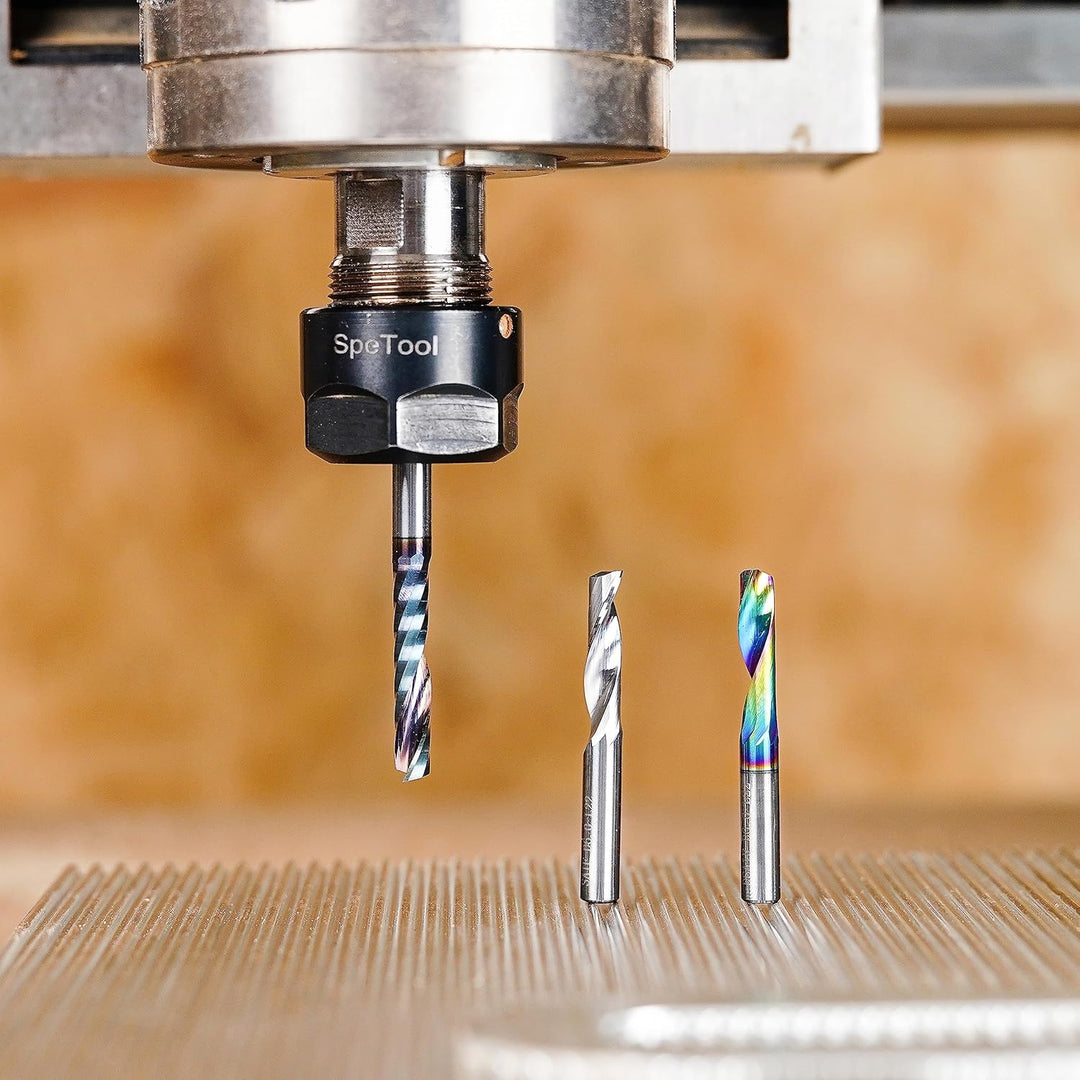 SpeTool Alu Fräser 6mm Schaft VHM Fräser Schaftfräser Fräser Aluminium 22mm Schnittlänge Einschneide
