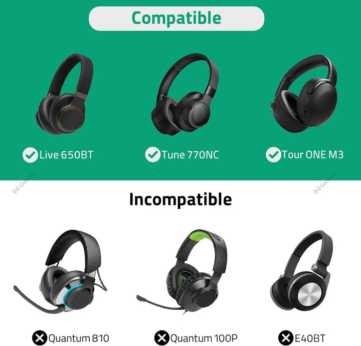 Geekria Tasche Kopfhörer für JBL T750BTNC, Live 650BT NC, Live 500BT, JBL Tune 750, Lifestyle E65BTN