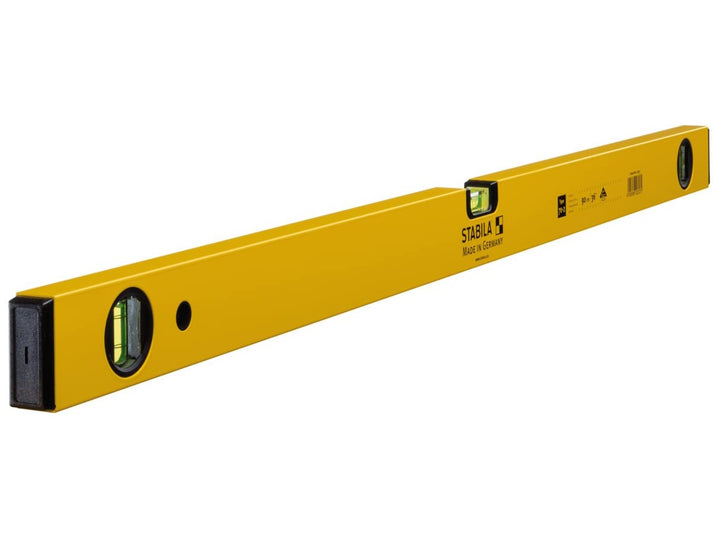 STABILA Wasserwaage Type 70-2, 90 cm, leichtes Alu-Profil, 1 Horizontal-Libelle, 2 Vertikal-Libellen