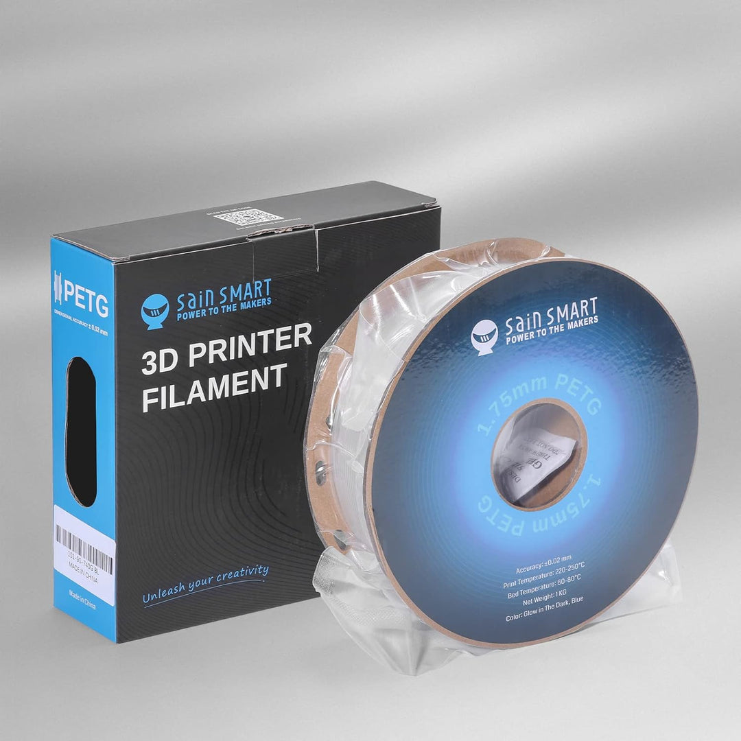 SainSmart PRO-3 PETG 3D-Drucker Filament 1,75 mm, Leuchtend Blau, 1KG Spule, Massgenauigkeit +/- 0,0
