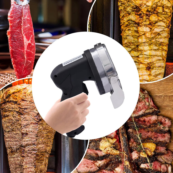 80W Elektrisches Schawarma-Messer, Leistungsstarke Dönerschneider Edelstahl Dönermesser Kebab Schnei
