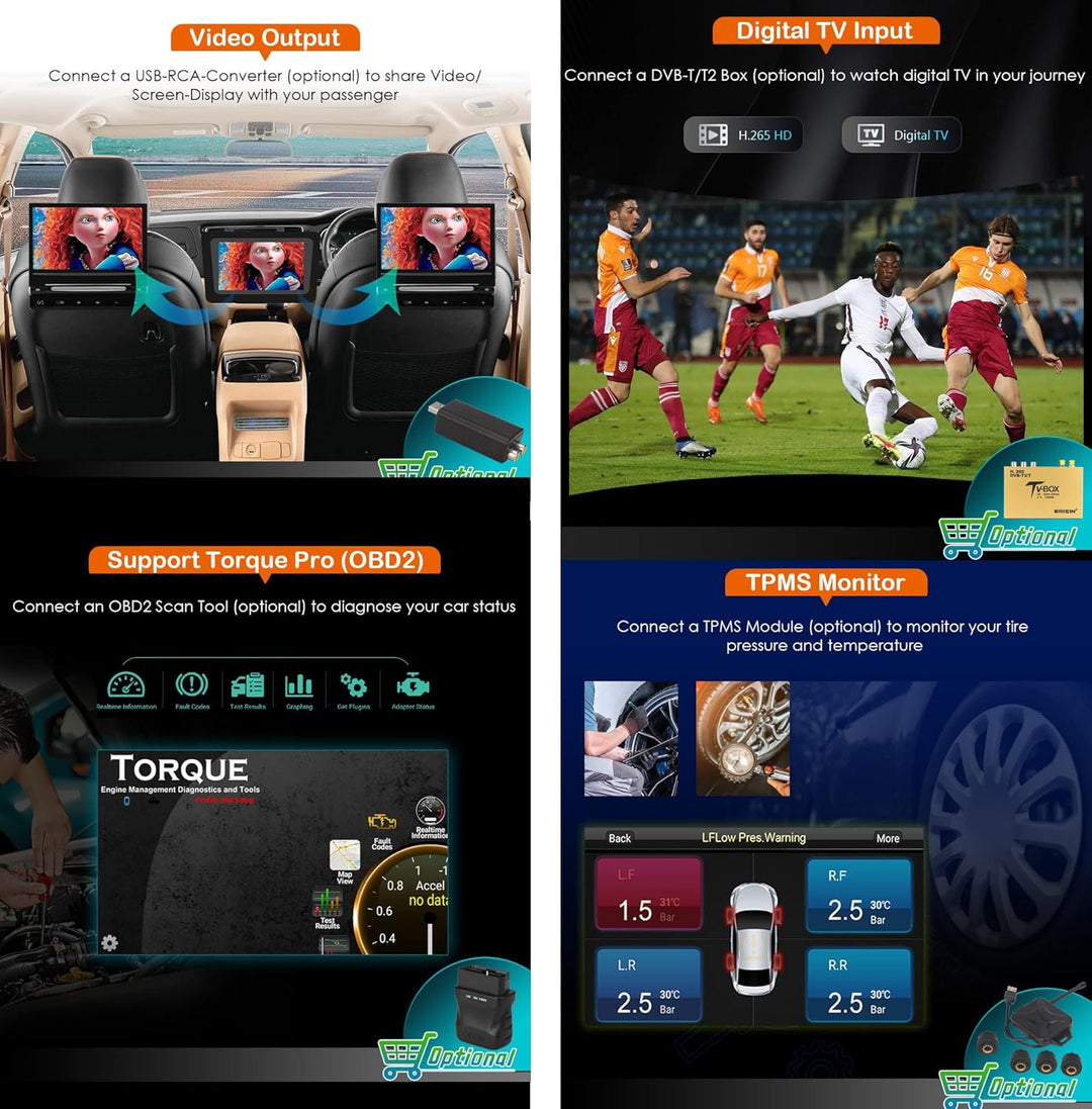 Erisin 7 Zoll 8-Kern 4GB+64GB Android 14 Autoradio Bluetooth GPS Navigation für BMW 3er E46 M3 Rover