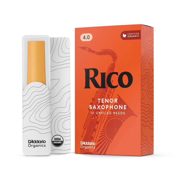 RICO Blätter für Tenorsaxophon Stärke 4.0 10 Packung Single, Stärke 4.0 10 Packung Single
