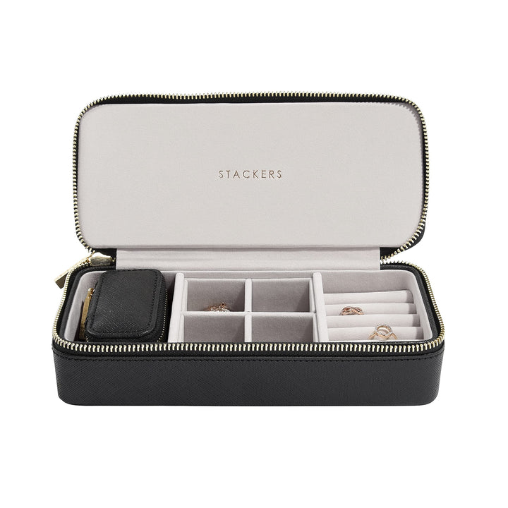 Stackers Schwarz Gross & Petite Reise Schmuckschatulle, Schwarz